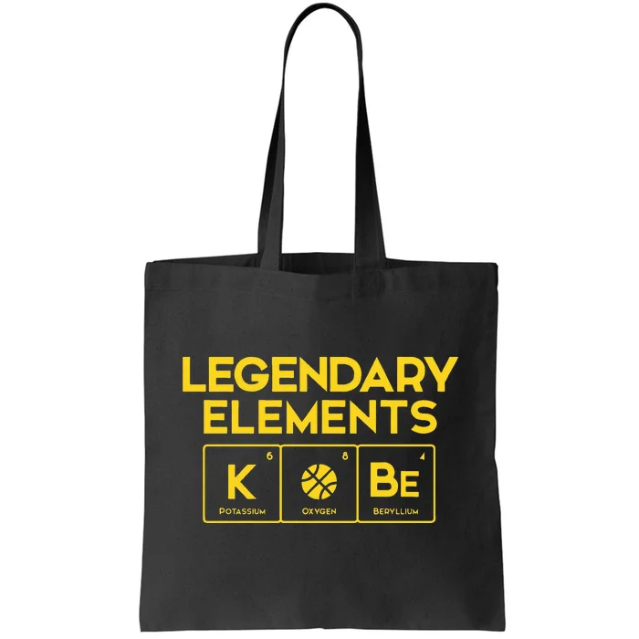 Legendary Elements of Basketball KOBe Periodic Table Fun Tote Bag