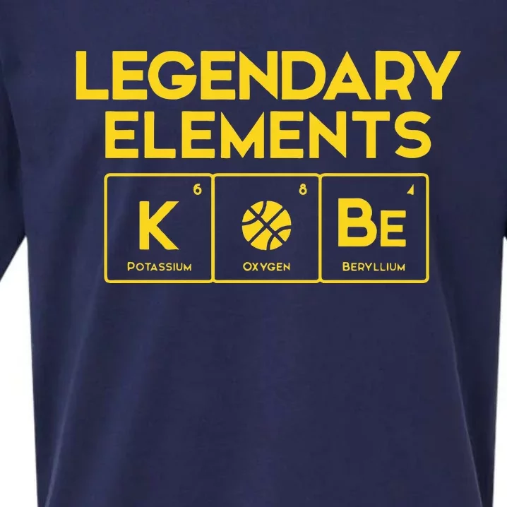 Legendary Elements of Basketball KOBe Periodic Table Fun Sueded Cloud Jersey T-Shirt