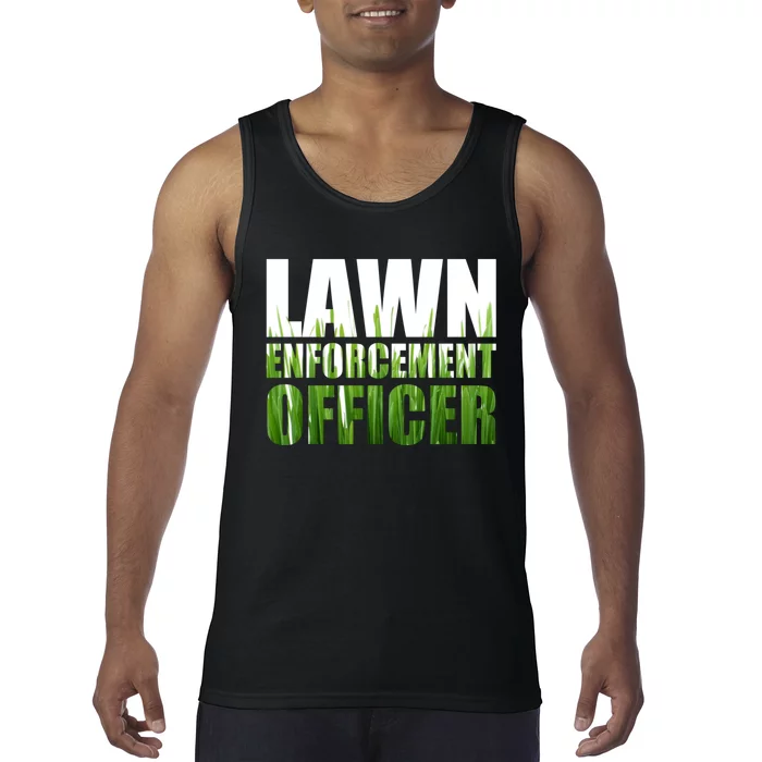 Lawn Enforcement Officer Grass Cutting Mowing Landscape Gift Tank Top