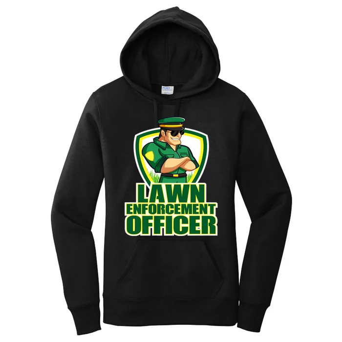 Lawn Enforcement Officer Grass Mowing Dad Fathers Day Gift Women's Pullover Hoodie