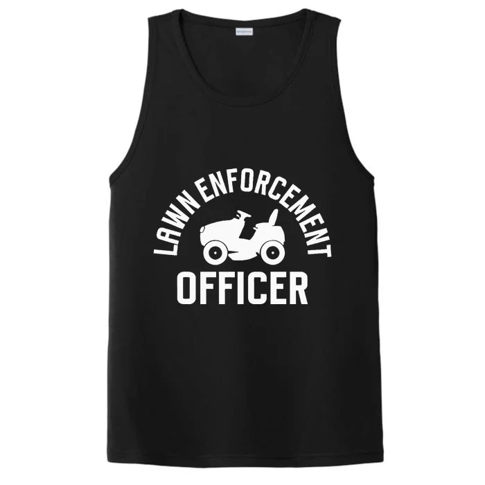 Lawn Enforcement Officer Funny Gardening Lawn Mower Performance Tank