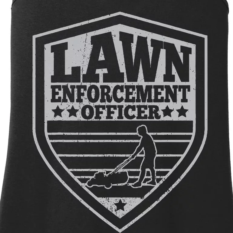 Lawn Enforcement Officer Dad Lawn Mowing Ladies Essential Tank