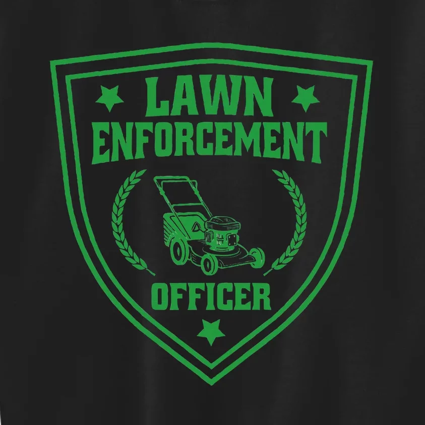 Lawn Enforcement Officer Funny For Lawn Mowers Kids Sweatshirt