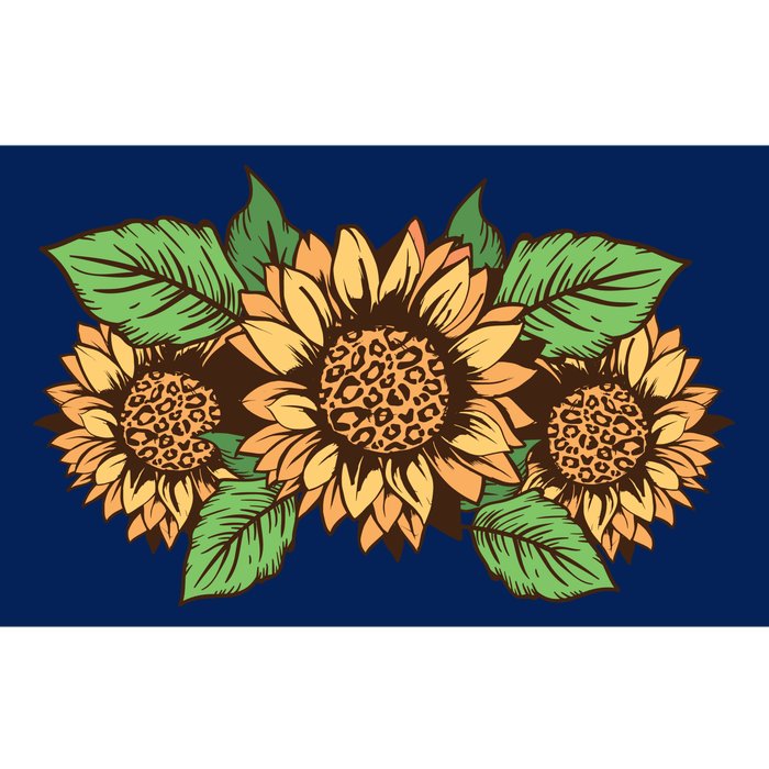 Leopard Flowers Bumper Sticker