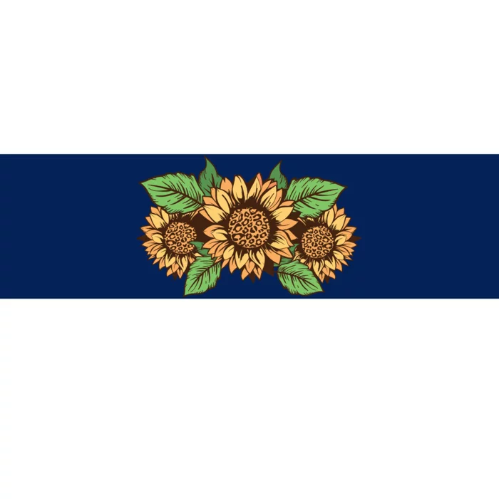 Leopard Flowers Bumper Sticker