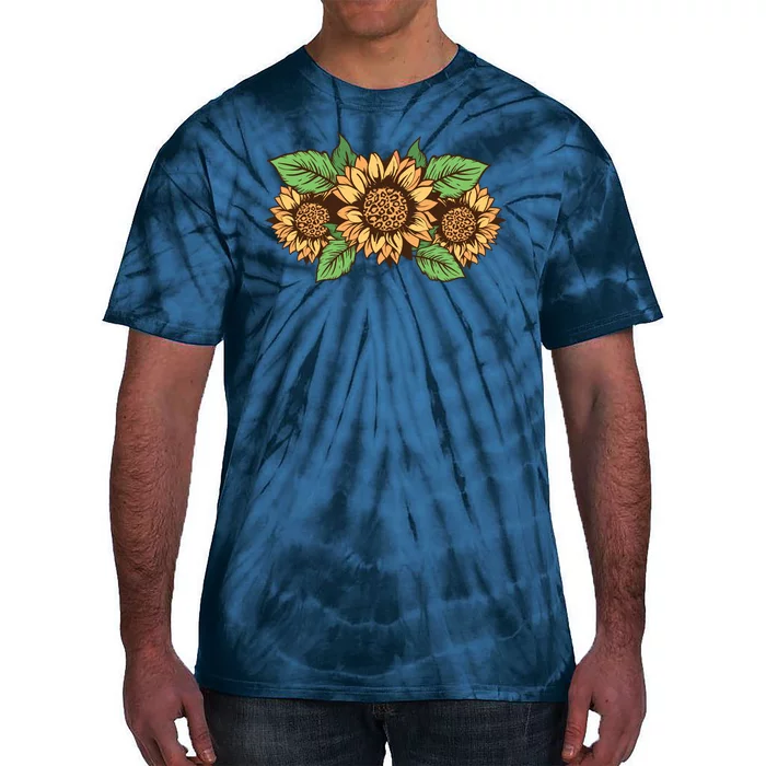 Leopard Flowers Tie-Dye T-Shirt