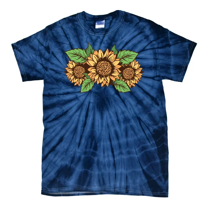 Leopard Flowers Tie-Dye T-Shirt