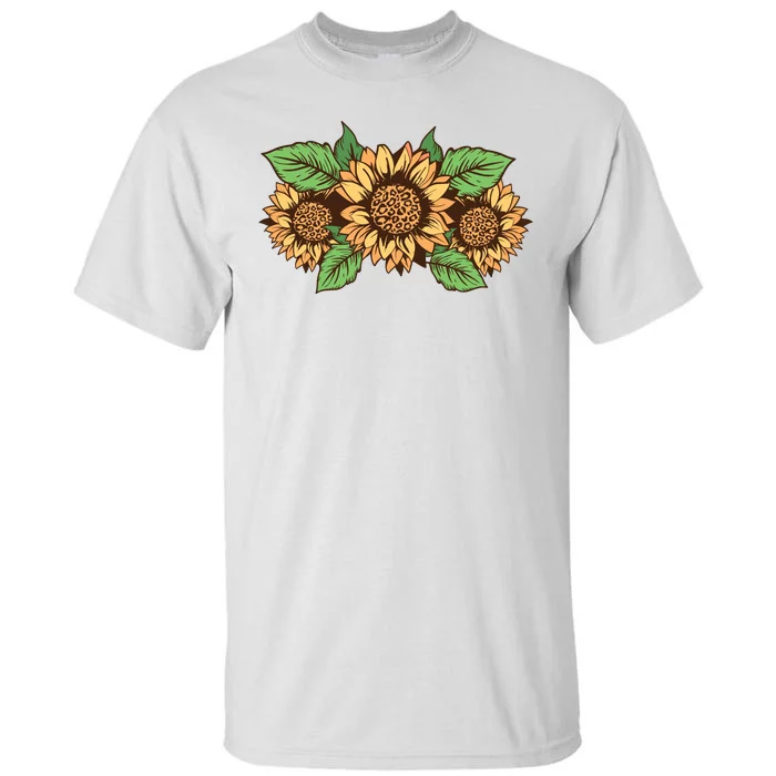 Leopard Flowers Tall T-Shirt