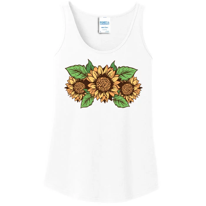 Leopard Flowers Ladies Essential Tank