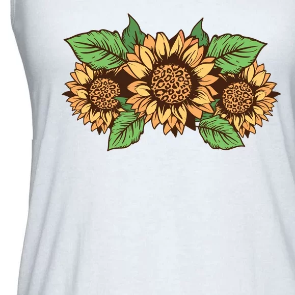 Leopard Flowers Ladies Essential Flowy Tank