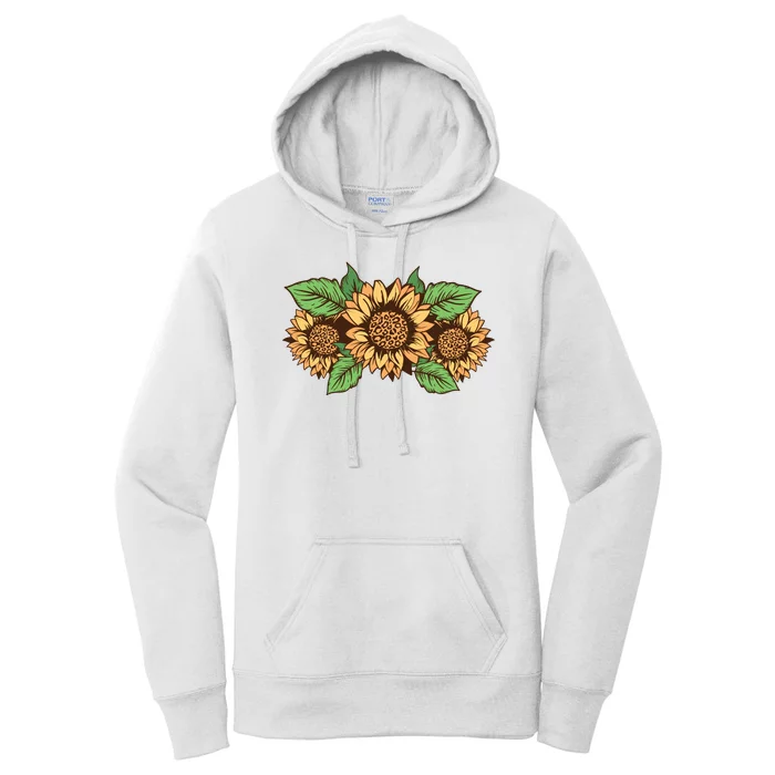 Leopard Flowers Women's Pullover Hoodie