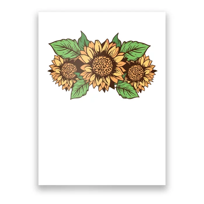 Leopard Flowers Poster