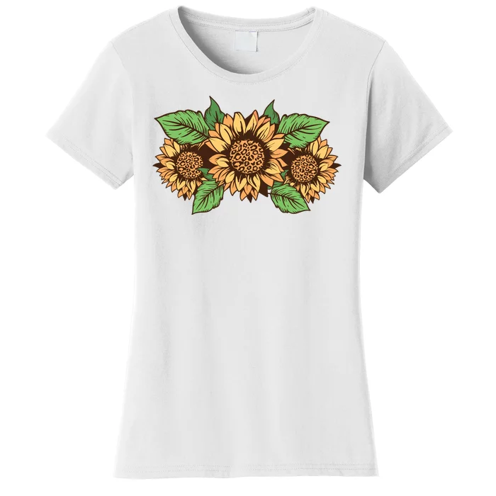 Leopard Flowers Women's T-Shirt