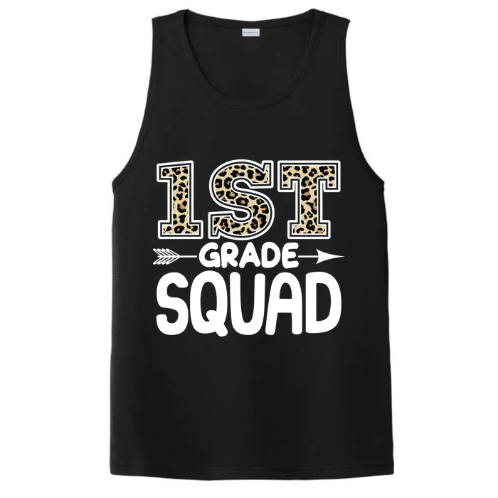 Leopard Print 1st Grade Squad Performance Tank