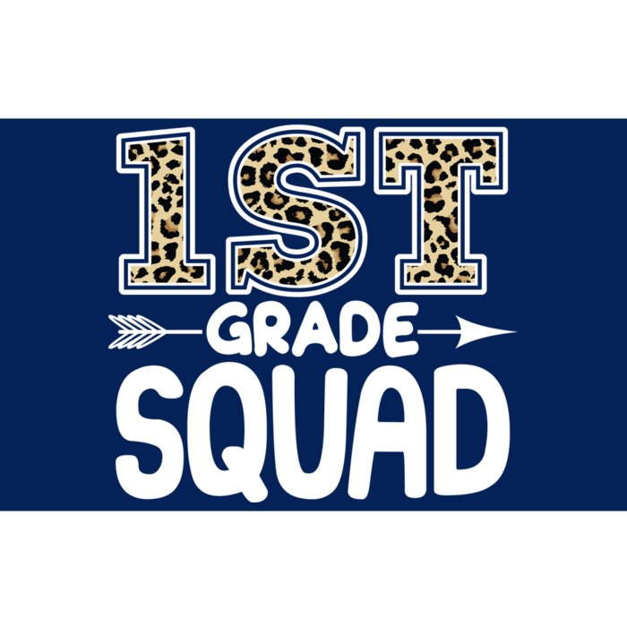 Leopard Print 1st Grade Squad Bumper Sticker