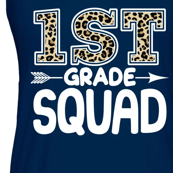 Leopard Print 1st Grade Squad Ladies Essential Flowy Tank