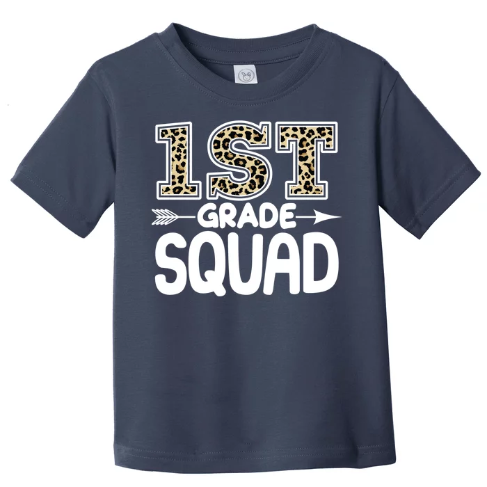 Leopard Print 1st Grade Squad Toddler T-Shirt