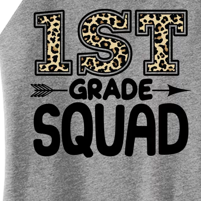 Leopard Print 1st Grade Squad Women’s Perfect Tri Rocker Tank