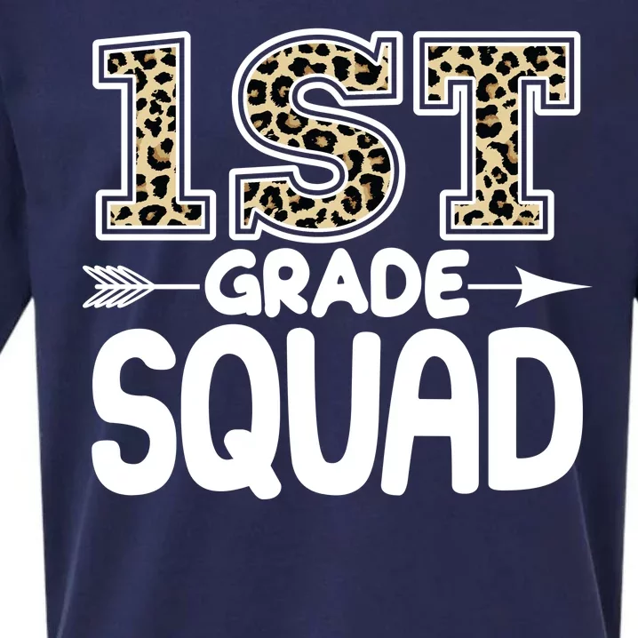 Leopard Print 1st Grade Squad Sueded Cloud Jersey T-Shirt