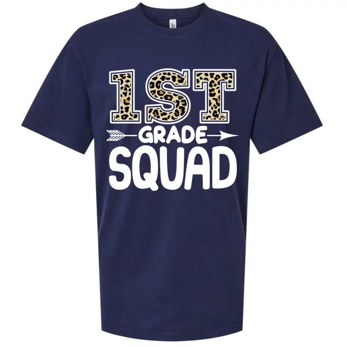 Leopard Print 1st Grade Squad Sueded Cloud Jersey T-Shirt