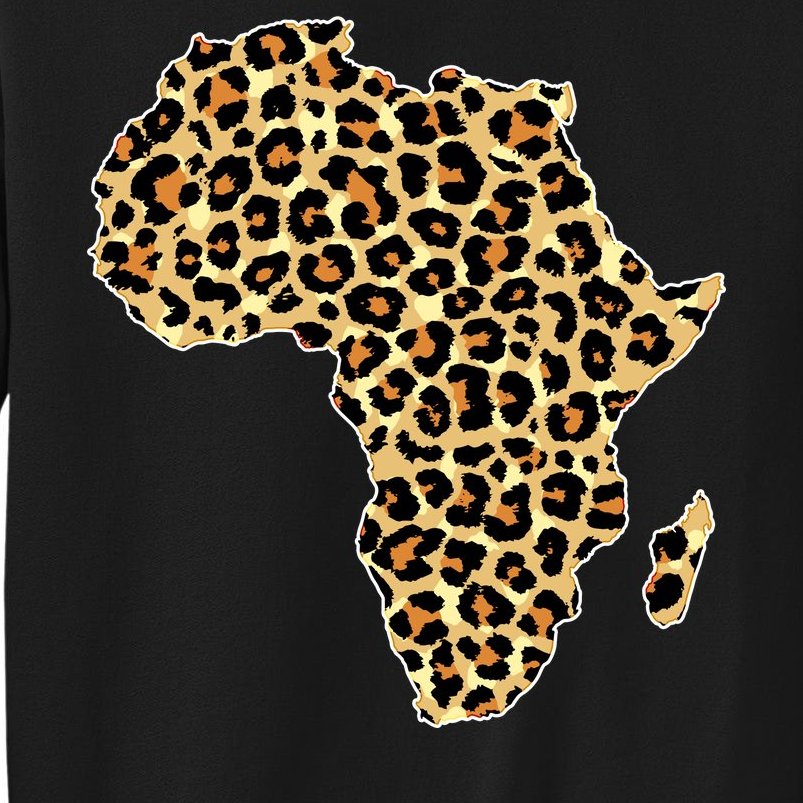 Leopard Print African Map Of Africa Sweatshirt