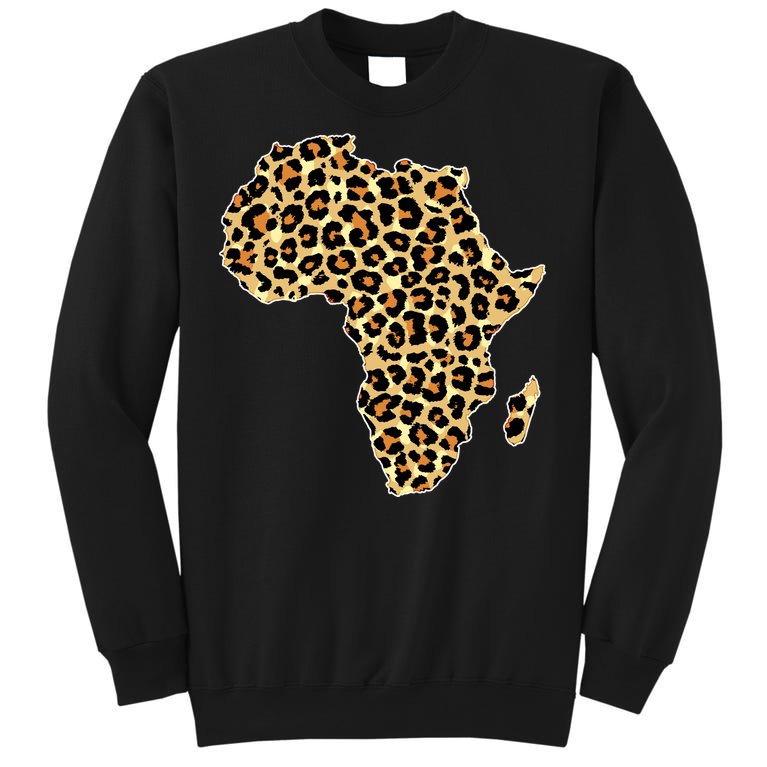 Leopard Print African Map Of Africa Sweatshirt