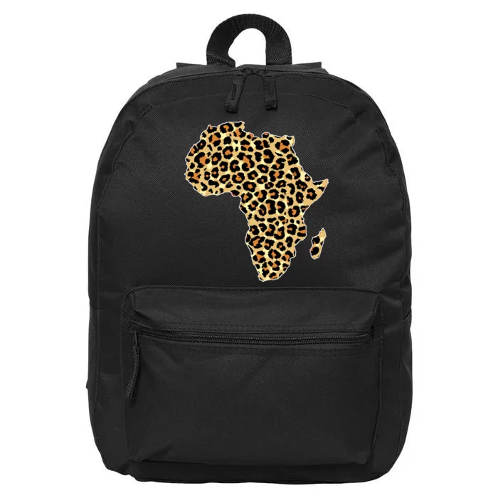 Leopard Print African Map Of Africa 16 in Basic Backpack