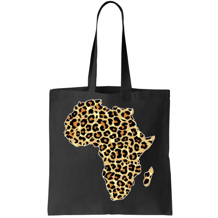 Leopard Print African Map Of Africa Tote Bag