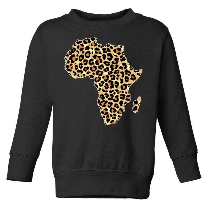 Leopard Print African Map Of Africa Toddler Sweatshirt