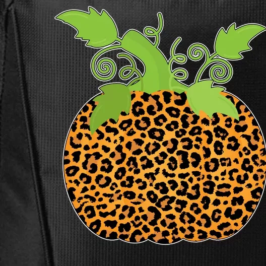 Leopard Print Pumpkin City Backpack