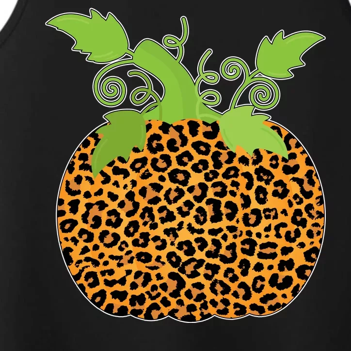 Leopard Print Pumpkin Performance Tank