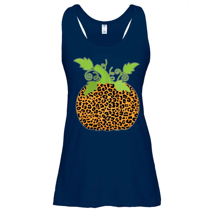 Leopard Print Pumpkin Ladies Essential Flowy Tank