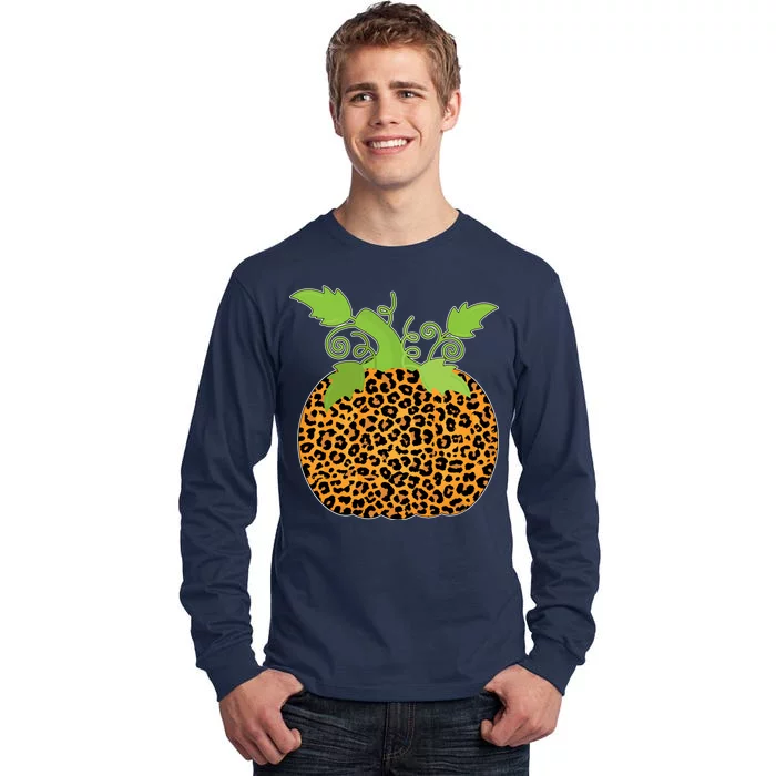 Leopard Print Pumpkin Tall Long Sleeve T-Shirt