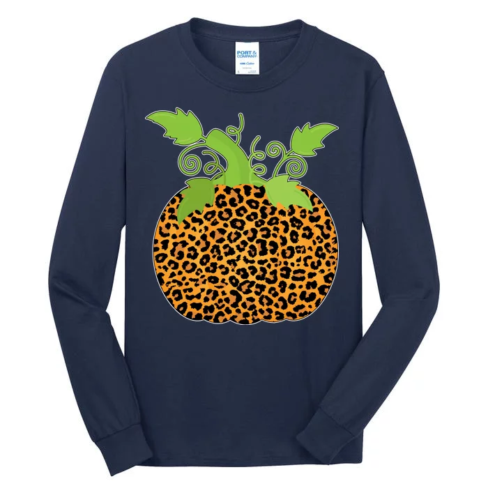 Leopard Print Pumpkin Tall Long Sleeve T-Shirt