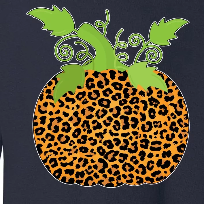 Leopard Print Pumpkin Toddler Sweatshirt