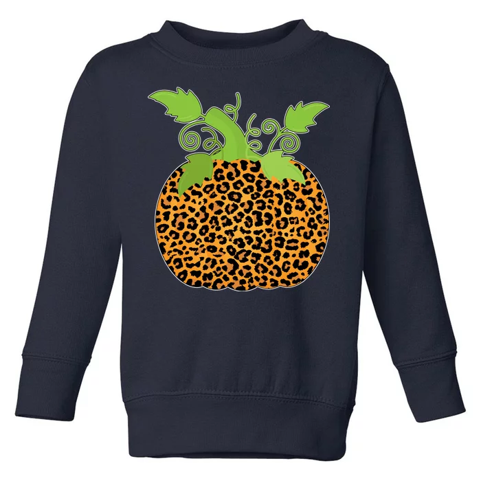 Leopard Print Pumpkin Toddler Sweatshirt