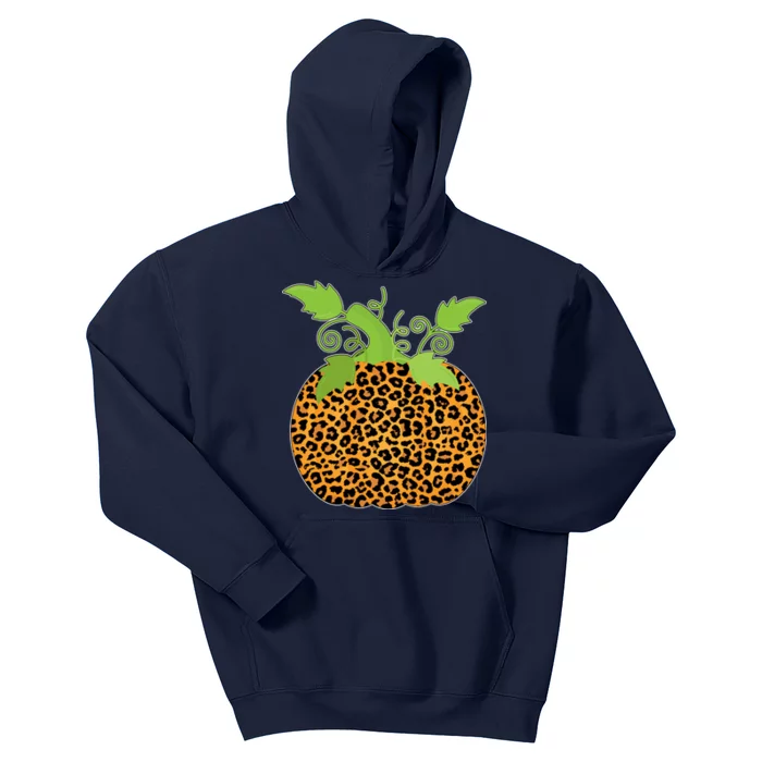 Leopard Print Pumpkin Kids Hoodie