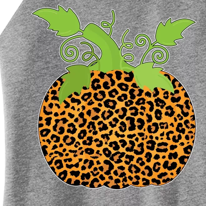 Leopard Print Pumpkin Women’s Perfect Tri Rocker Tank