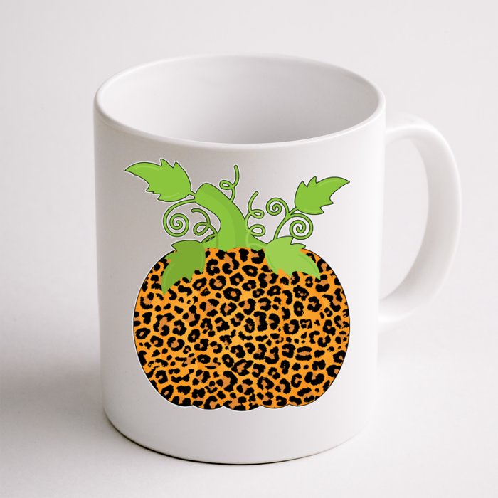 Leopard Print Pumpkin Front & Back Coffee Mug