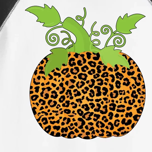 Leopard Print Pumpkin Toddler Fine Jersey T-Shirt