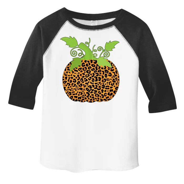 Leopard Print Pumpkin Toddler Fine Jersey T-Shirt