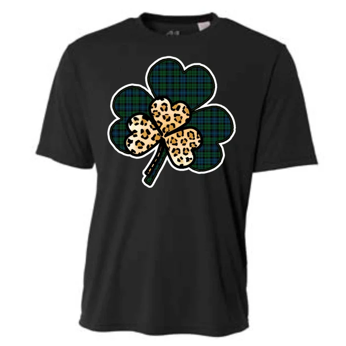 Leopard Shamrocks Clover Cooling Performance Crew T-Shirt