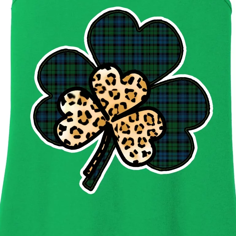 Leopard Shamrocks Clover Ladies Essential Tank