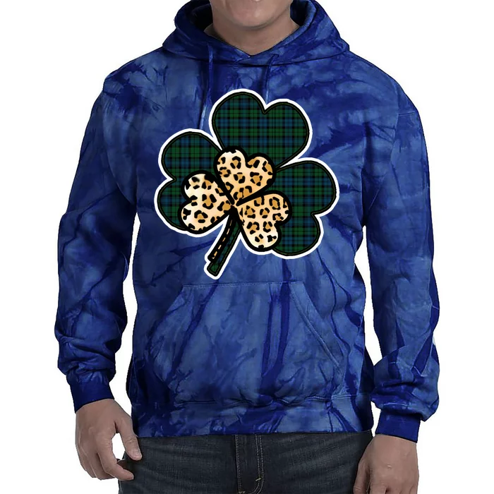 Leopard Shamrocks Clover Tie Dye Hoodie