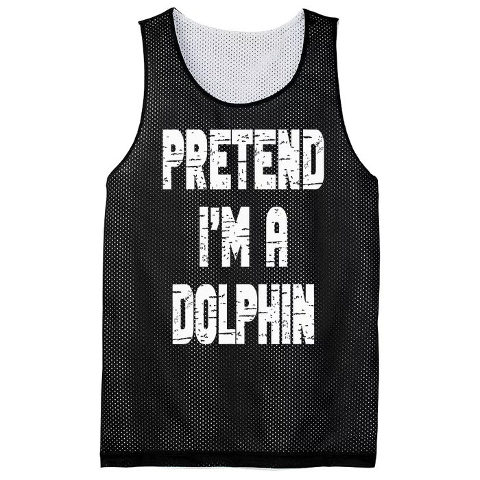 Lazy Easy Pretend I'm Dolphin Party Halloween Costume Simple Mesh Reversible Basketball Jersey Tank