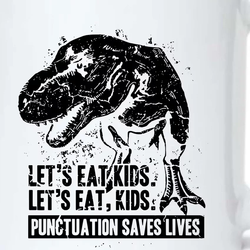 Lets Eat Punctuation Saves Lives Black Color Changing Mug