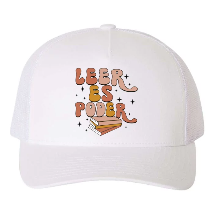 Leer Es Poder Groovy Spanish Teacher Bilingual Maestra Yupoong Adult 5-Panel Trucker Hat