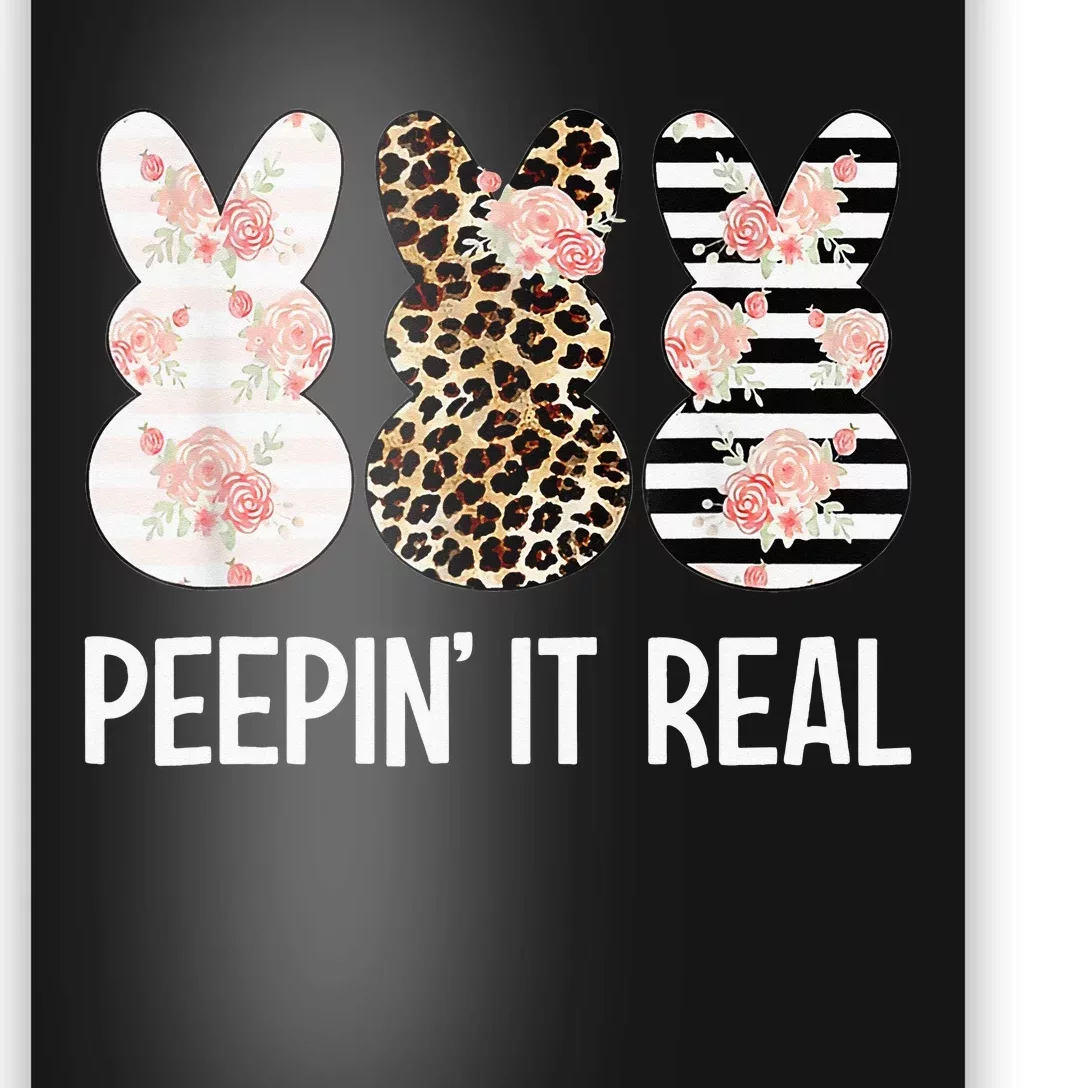 Leopard Easter Peepin It Real Cute Bunny Rabbit Poster