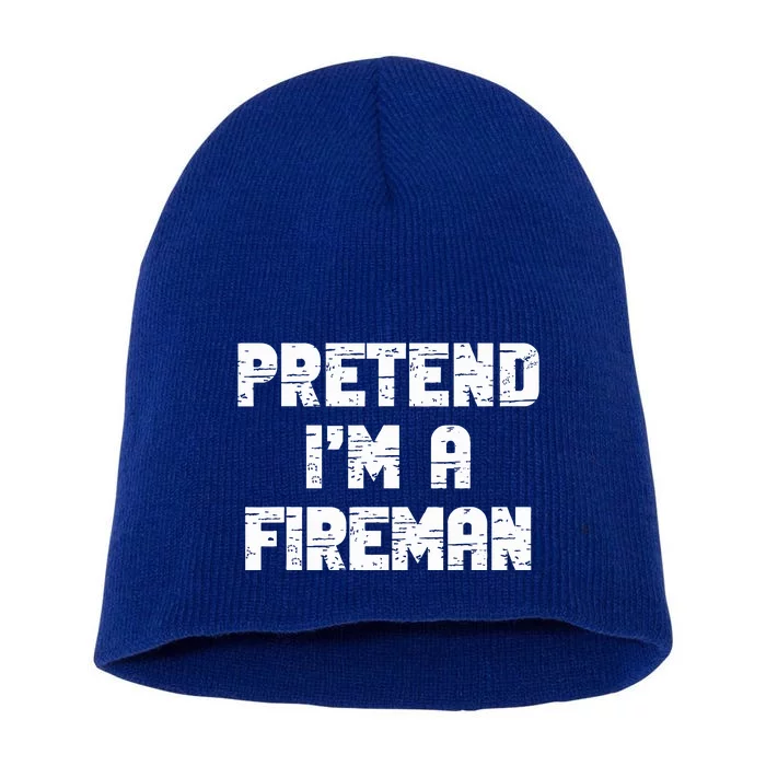 Lazy Easy Pretend I'm Fireman Party Halloween Costume Simple Short Acrylic Beanie