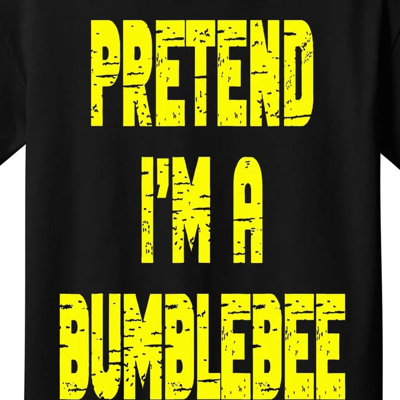 Lazy Easy Pretend A Bumblebee Party Halloween Costume Simple Kids T-Shirt